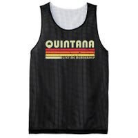 Quintana Surname Funny Retro Vintage 90s Birthday Reunion Mesh Reversible Basketball Jersey Tank