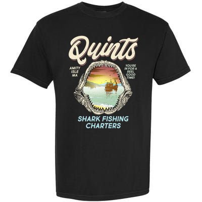 Quints Shark Fishing Charters Garment-Dyed Heavyweight T-Shirt