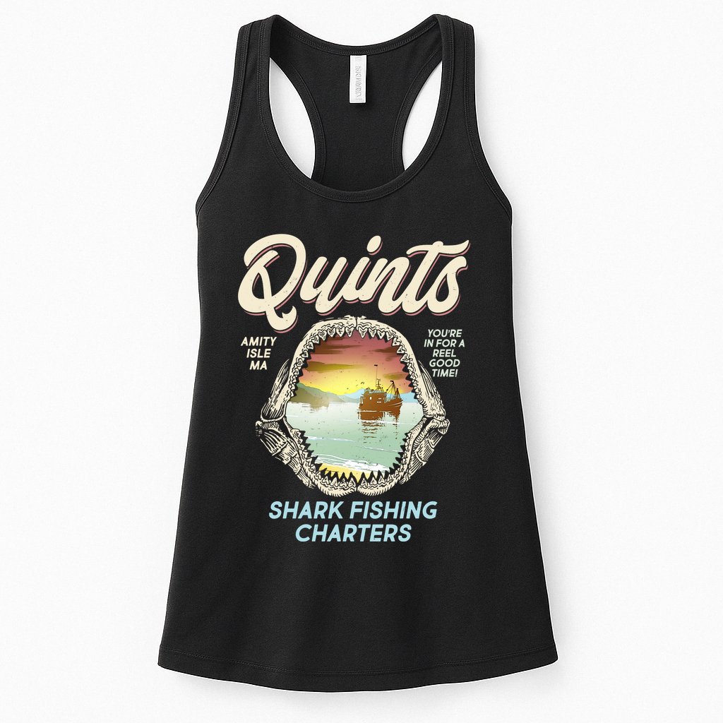 Quints Shark Fishing Charters Womens Tank Top