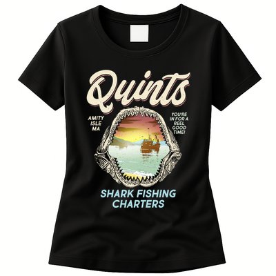 Quints Shark Fishing Charters Womens T-Shirt