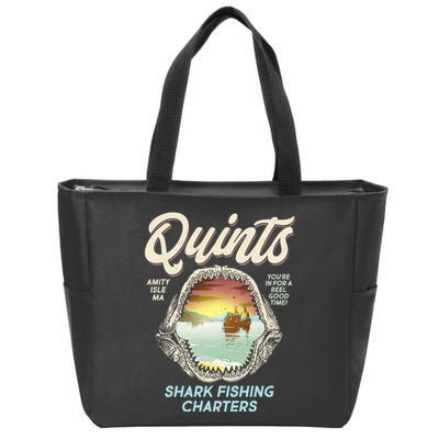 Quints Shark Fishing Charters Zip Tote Bag