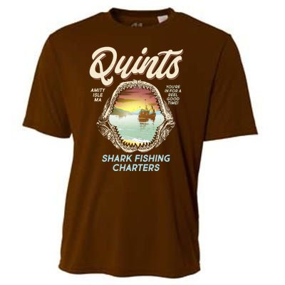 Quints Shark Fishing Charters Cooling Performance Crew T-Shirt