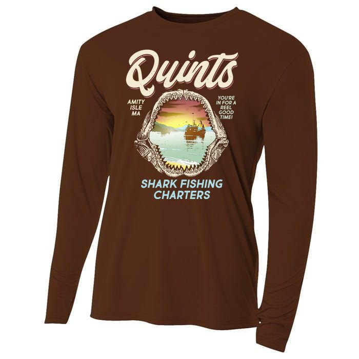 Quints Shark Fishing Charters Cooling Performance Long Sleeve Crew