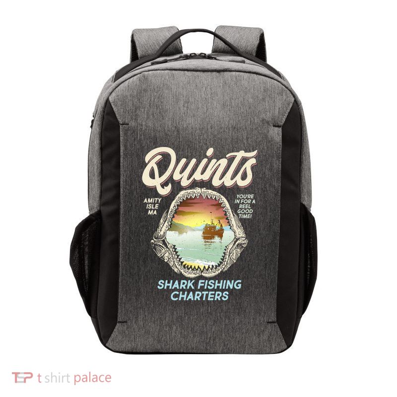 Quints Shark Fishing Charters Vector Backpack