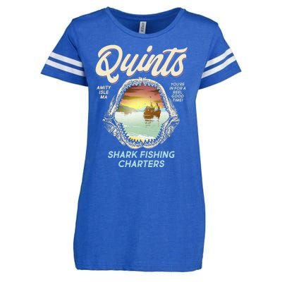 Quints Shark Fishing Charters Enza Ladies Jersey Football T-Shirt