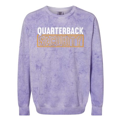 Quarterback Security Football Lineman Line Players Colorblast Crewneck Sweatshirt