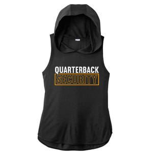 Quarterback Security Football Lineman Line Players Ladies PosiCharge Tri-Blend Wicking Draft Hoodie Tank