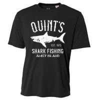 Quints Shark Fishing Charters Amity Island 1975 Cooling Performance Crew T-Shirt