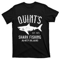 Quints Shark Fishing Charters Amity Island 1975 T-Shirt