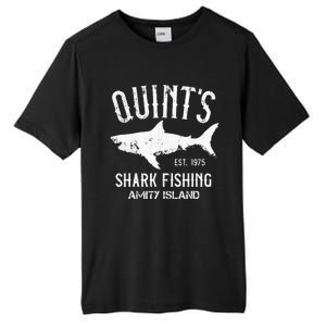 Quints Shark Fishing Charters Amity Island 1975 Tall Fusion ChromaSoft Performance T-Shirt