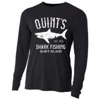 Quints Shark Fishing Charters Amity Island 1975 Cooling Performance Long Sleeve Crew