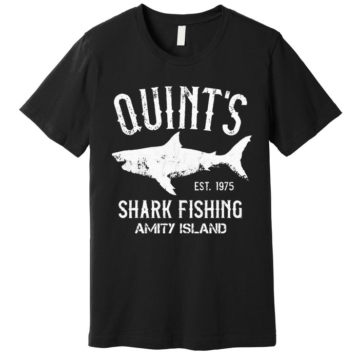 Quints Shark Fishing Charters Amity Island 1975 Premium T-Shirt