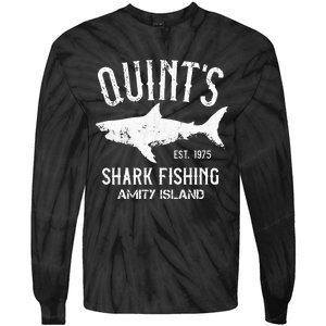 Quints Shark Fishing Charters Amity Island 1975 Tie-Dye Long Sleeve Shirt