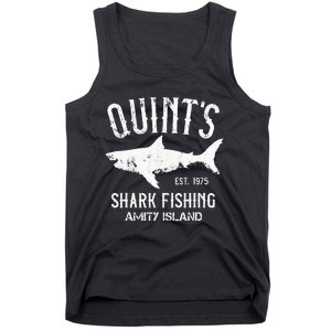 Quints Shark Fishing Charters Amity Island 1975 Tank Top