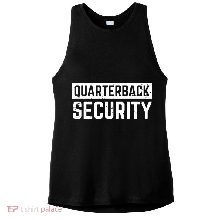 Quarterback Security Funny American Football Offense Line Gift Ladies PosiCharge Tri-Blend Wicking Tank