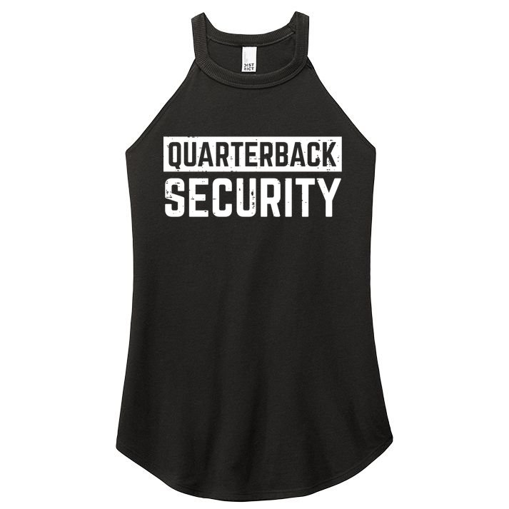 Quarterback Security Funny American Football Offense Line Gift Women's Perfect Tri Rocker Tank
