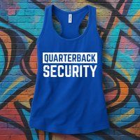 Quarterback Security Funny American Football Offense Line Gift Womens Tank Top