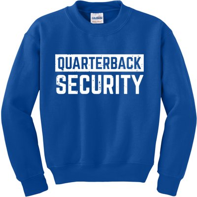 Quarterback Security Funny American Football Offense Line Gift Kids Sweatshirt
