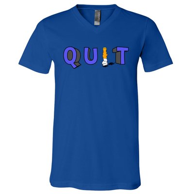 Quit Smoking Gift Idea Cool Gift V-Neck T-Shirt