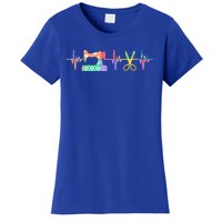 Quilter Sewing Heartbeat For Quilting Lover Mm Cool Gift Women's T-Shirt