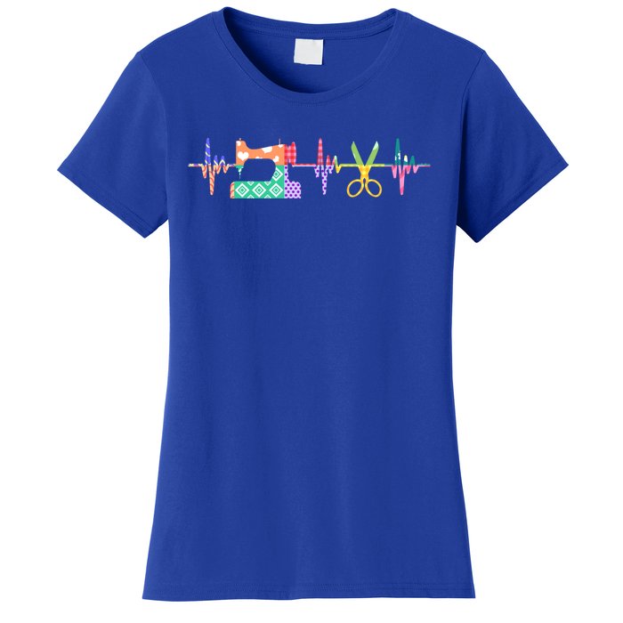 Quilter Sewing Heartbeat For Quilting Lover Mm Cool Gift Women's T-Shirt