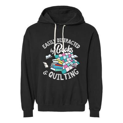 Quilting Shirts Knitting Lover Gift Sewing Tee Book Lover Garment-Dyed Fleece Hoodie