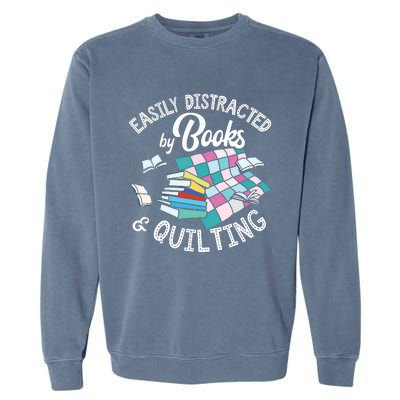 Quilting Shirts Knitting Lover Gift Sewing Tee Book Lover Garment-Dyed Sweatshirt