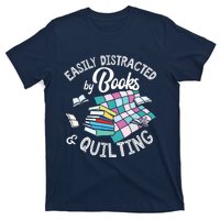 Quilting Shirts Knitting Lover Gift Sewing Tee Book Lover T-Shirt