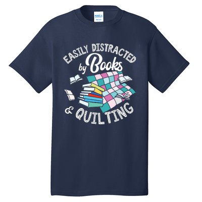 Quilting Shirts Knitting Lover Gift Sewing Tee Book Lover Tall T-Shirt