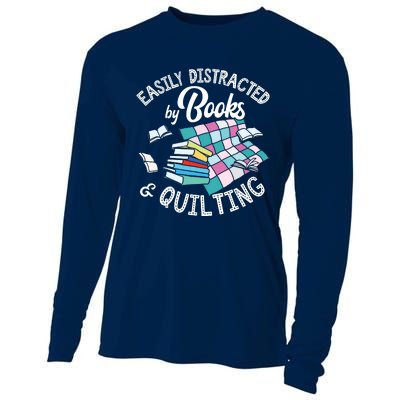 Quilting Shirts Knitting Lover Gift Sewing Tee Book Lover Cooling Performance Long Sleeve Crew