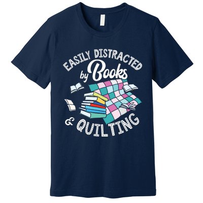 Quilting Shirts Knitting Lover Gift Sewing Tee Book Lover Premium T-Shirt