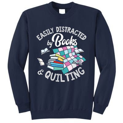 Quilting Shirts Knitting Lover Gift Sewing Tee Book Lover Tall Sweatshirt