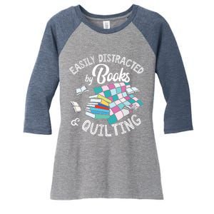 Quilting Shirts Knitting Lover Gift Sewing Tee Book Lover Women's Tri-Blend 3/4-Sleeve Raglan Shirt