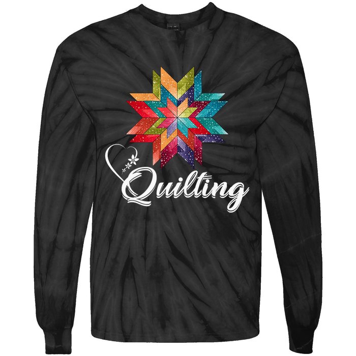 Quiltiing Sewing Love Quilting Quilter Sewer Sewing Tie-Dye Long Sleeve Shirt