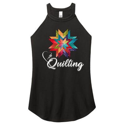 Quiltiing Sewing Love Quilting Quilter Sewer Sewing Women’s Perfect Tri Rocker Tank