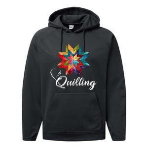 Quiltiing Sewing Love Quilting Quilter Sewer Sewing Performance Fleece Hoodie