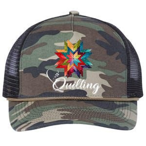 Quiltiing Sewing Love Quilting Quilter Sewer Sewing Retro Rope Trucker Hat Cap