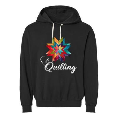 Quiltiing Sewing Love Quilting Quilter Sewer Sewing Garment-Dyed Fleece Hoodie