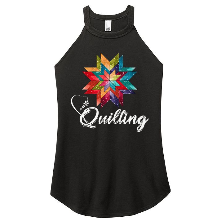 Quiltiing Sewing Love Quilting Quilter Sewer Sewing Women's Perfect Tri Rocker Tank