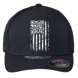 Qr Scan Me President Trump 4547 Flexfit Unipanel Trucker Cap