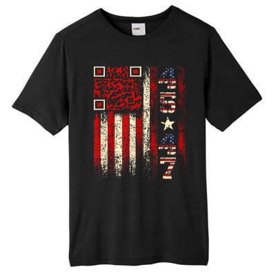 Qr Scan Me President Trump 4547 Trump Dancing Code Tall Fusion ChromaSoft Performance T-Shirt