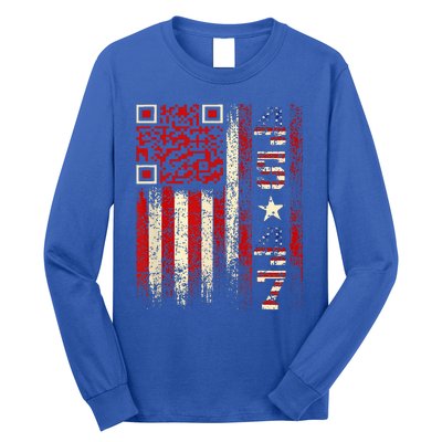 Qr Scan Me President Trump 4547 Trump Dancing Code Long Sleeve Shirt