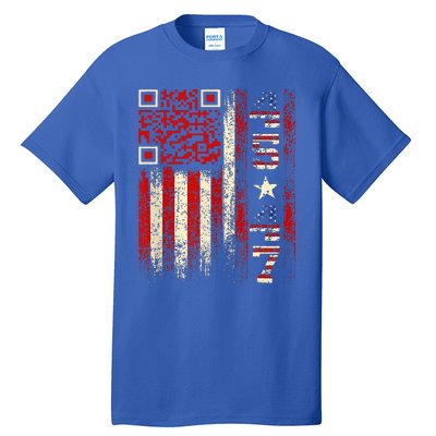 Qr Scan Me President Trump 4547 Trump Dancing Code Tall T-Shirt