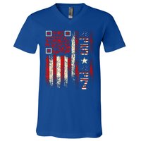 Qr Scan Me President Trump 4547 Trump Dancing Code V-Neck T-Shirt