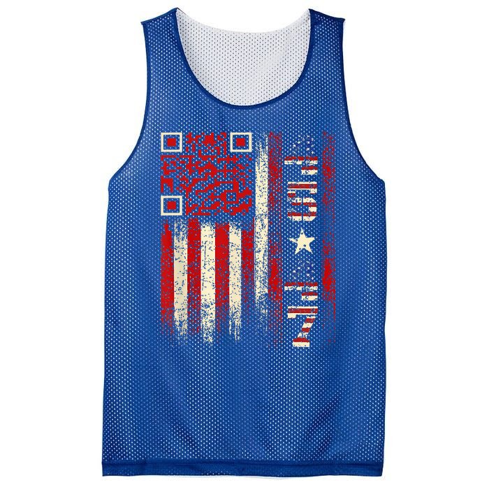 Qr Scan Me President Trump 4547 Trump Dancing Code Mesh Reversible Basketball Jersey Tank