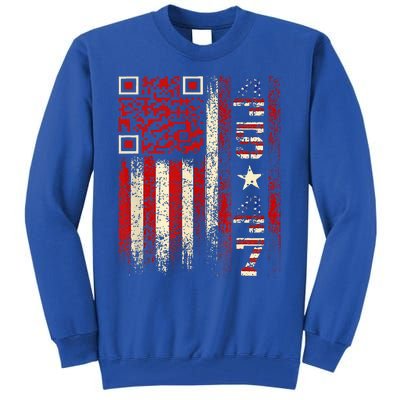 Qr Scan Me President Trump 4547 Trump Dancing Code Tall Sweatshirt