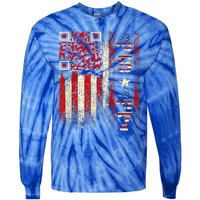 Qr Scan Me President Trump 4547 Trump Dancing Code Tie-Dye Long Sleeve Shirt