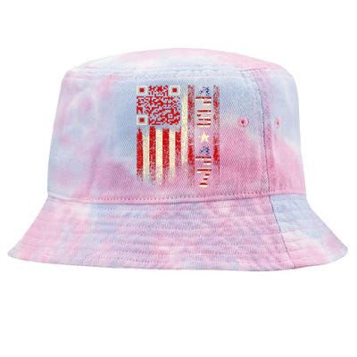 Qr Scan Me President Trump 4547 Trump Dancing Code Tie-Dyed Bucket Hat