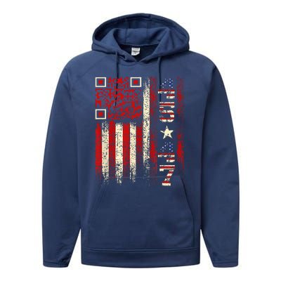 Qr Scan Me President Trump 4547 Trump Dancing Code Performance Fleece Hoodie