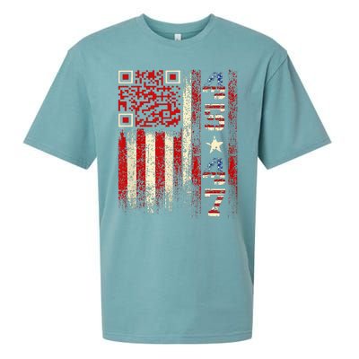 Qr Scan Me President Trump 4547 Trump Dancing Code Sueded Cloud Jersey T-Shirt